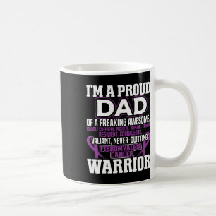Stolzer Vater Fibromyalgie Bewusstsein Ribbon Männ Kaffeetasse