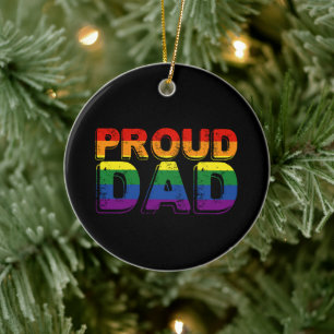 Stolzer Vater LGBT Elternteil Gay Pride Vater Keramik Ornament