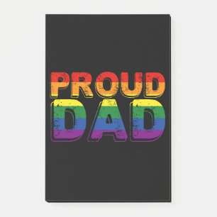 Stolzer Vater LGBT Elternteil Gay Pride Vater Post-it Klebezettel