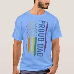 Stolzer Vater mit US-Regenbogenflagge für Stolzmon T-Shirt