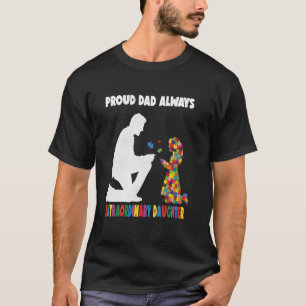 Stolzer Vater Tochter Autistische Mädchen Autismus T-Shirt