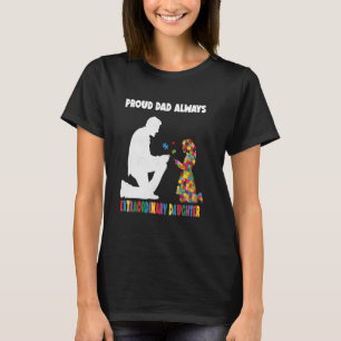 Stolzer Vater Tochter Autistische Mädchen Autismus T-Shirt