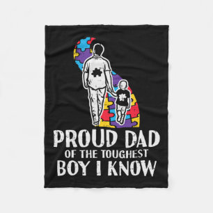 Stolzer Vater Toughest Boy Autism Awareness Asd Da Fleecedecke