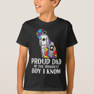 Stolzer Vater Toughest Boy Autism Awareness Asd Da T-Shirt
