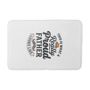 Stolzer Vater Vintage-Gravur-Zitat-Design_1 Badematte