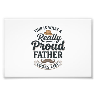 Stolzer Vater Vintage-Gravur-Zitat-Design_1 Fotodruck