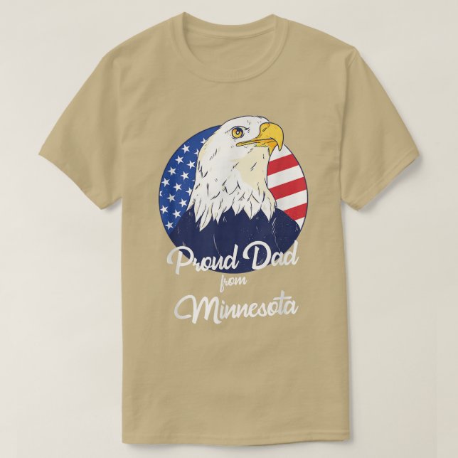 Stolzer Vater vom Minnesota Happy Vatertag T-Shirt (Design vorne)