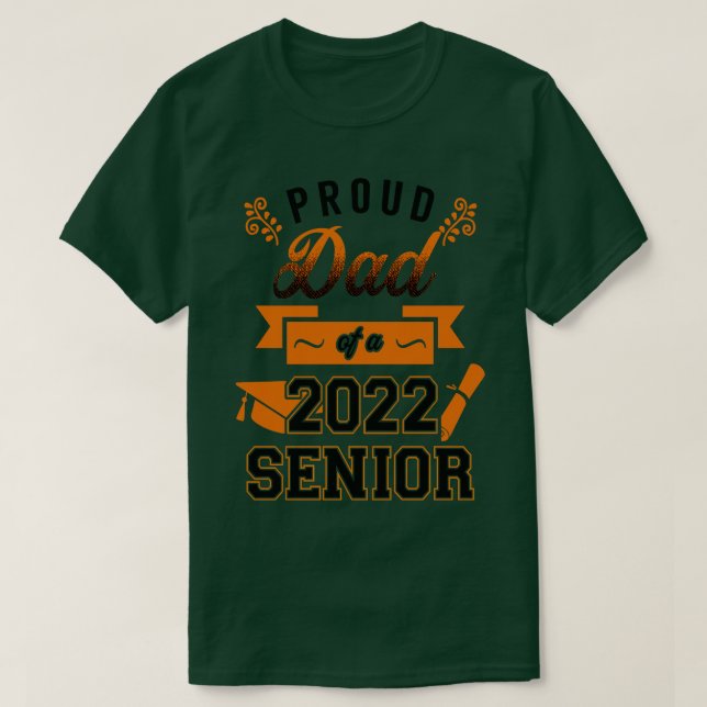 Stolzer Vater von 2022 Senior 1 T-Shirt (Design vorne)