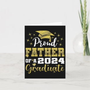 Stolzer Vater von 2024 Graduate Phantastisch Famil Karte