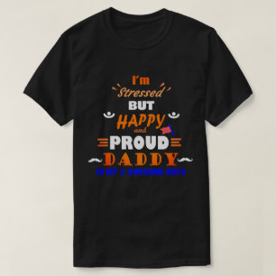 Stolzer Vater von 2 Jungen T-Shirt