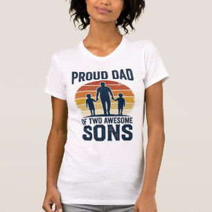 Stolzer Vater von zwei großartigen Söhnen Vintage- T-Shirt