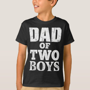 Stolzer Vater von zwei Jungen Vater von zwei Söhne T-Shirt