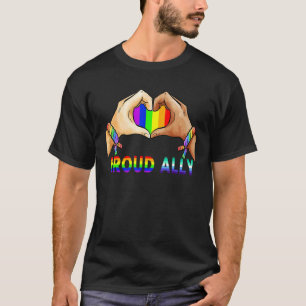 Stolzer Verbündeter Pride Lgbt Transgender-Flagge T-Shirt