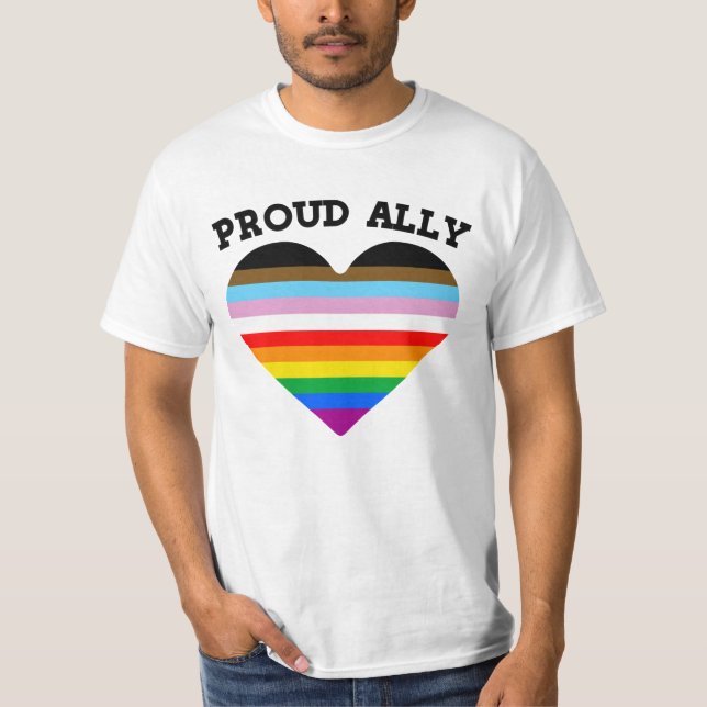 Stolzer Verbündeter Progress Pride T-Shirt (Vorderseite)