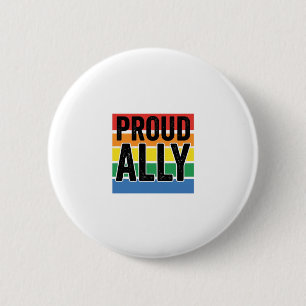 Stolzer Verbündeter Vintage-Pride-Support-Shirt-De Button