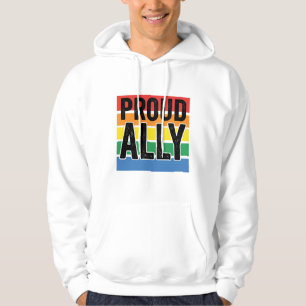 Stolzer Verbündeter Vintage-Pride-Support-Shirt-De Hoodie