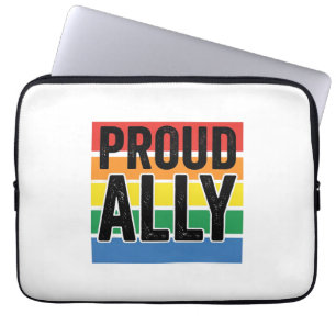 Stolzer Verbündeter Vintage-Pride-Support-Shirt-De Laptopschutzhülle