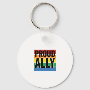 Stolzer Verbündeter Vintage-Pride-Support-Shirt-De Schlüsselanhänger