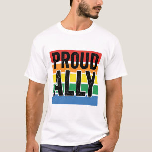 Stolzer Verbündeter Vintage-Pride-Support-Shirt-De T-Shirt