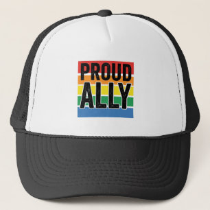 Stolzer Verbündeter Vintage-Pride-Support-Shirt-De Truckerkappe