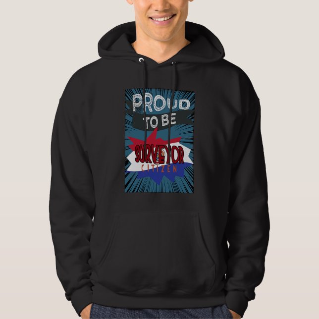 Stolzer Vermessungsbürger Beruf Karriere Arbeiter  Hoodie (Vorderseite)