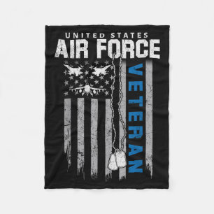 Stolzer Veteran der Luftwaffe Flagge amerikanisch Fleecedecke