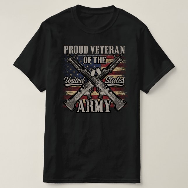 stolzer Veteran des usa Veteranen-Tages T-Shirt (Design vorne)