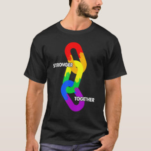 Stolzer Zusammen Stolz Hände Aktivist Lgbt Farbe  T-Shirt