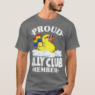 Stolzes Ally Club-Mitglied Gummiente Regenbogen Sc T-Shirt