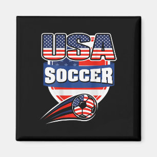 Stolzes Amerika-Fußballfans-Trikot - USA-Flagge Fo Magnet