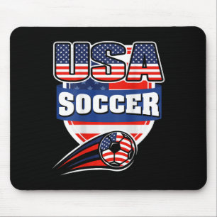 Stolzes Amerika-Fußballfans-Trikot - USA-Flagge Fo Mousepad
