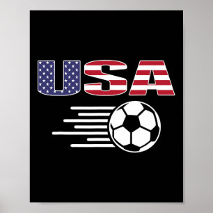 Stolzes Amerika-Fußballfans-Trikot - USA-Flagge Fo Poster