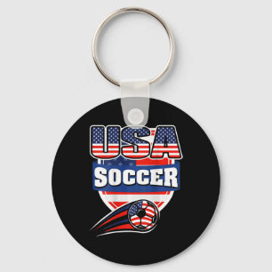 Stolzes Amerika-Fußballfans-Trikot - USA-Flagge Fo Schlüsselanhänger