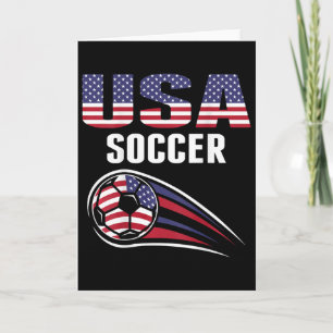 Stolzes Amerika Fußballteam Unterstützer USA-Flagg Karte
