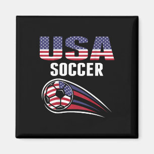 Stolzes Amerika Fußballteam Unterstützer Usa Flagg Magnet