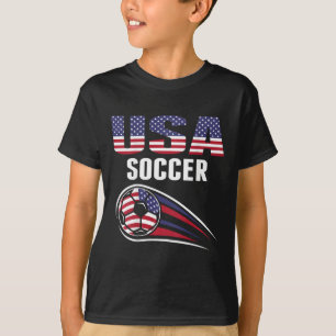 Stolzes Amerika Fußballteam Unterstützer USA-Flagg T-Shirt