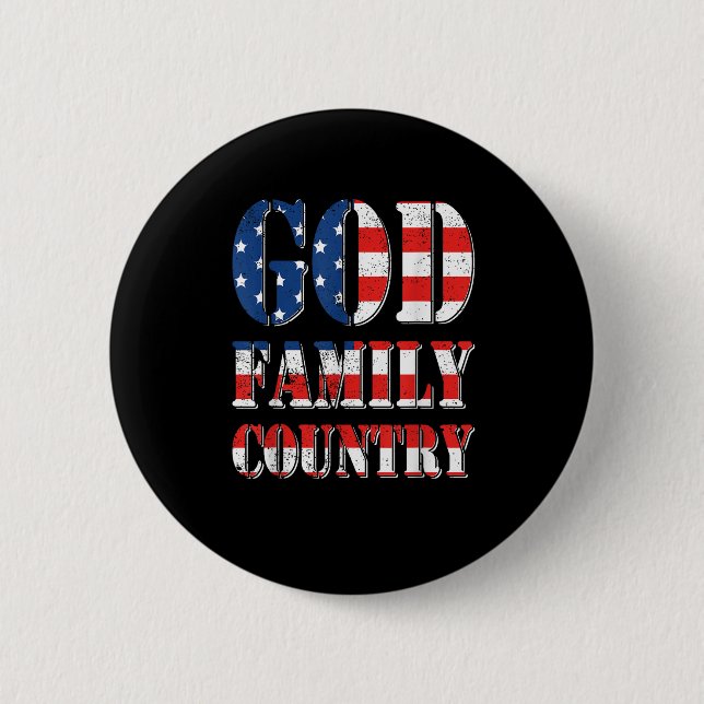 Stolzes amerikanisches Flaggenstaat-Land Button (Vorderseite)
