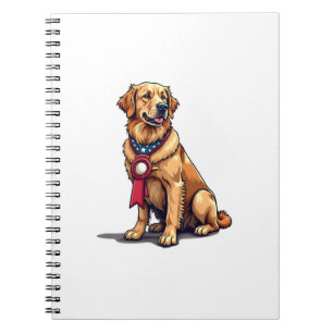 Stolzes amerikanisches Golden Retriever Vintage T- Notizblock