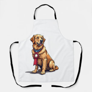 Stolzes amerikanisches Golden Retriever Vintage T- Schürze