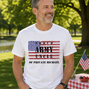 Stolzes Armee-Onkel-Shirt Patriotisches Flaggen-T- T-Shirt