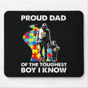 Stolzes Autismus Vater Vater und Sohn Autismus Bew Mousepad