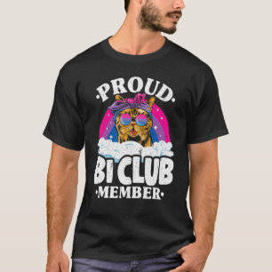 Stolzes Bi-Club-Mitglied Katze Bisexuelle Flagge R T-Shirt