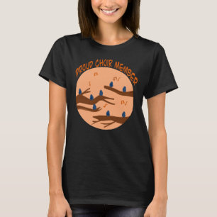 Stolzes Chormitglied Süße Vogel Musik Design T-Shirt