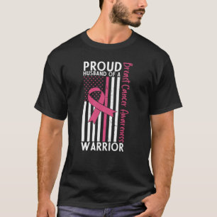 Stolzes Ehemann einer Brustkrebs-Krieger-Ehefrau T-Shirt