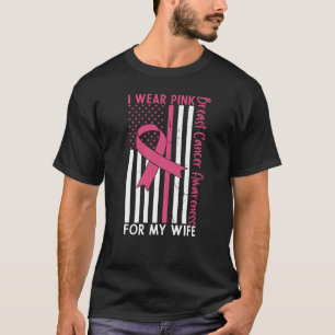 Stolzes Ehemann einer Brustkrebs-Krieger-Ehefrau T-Shirt