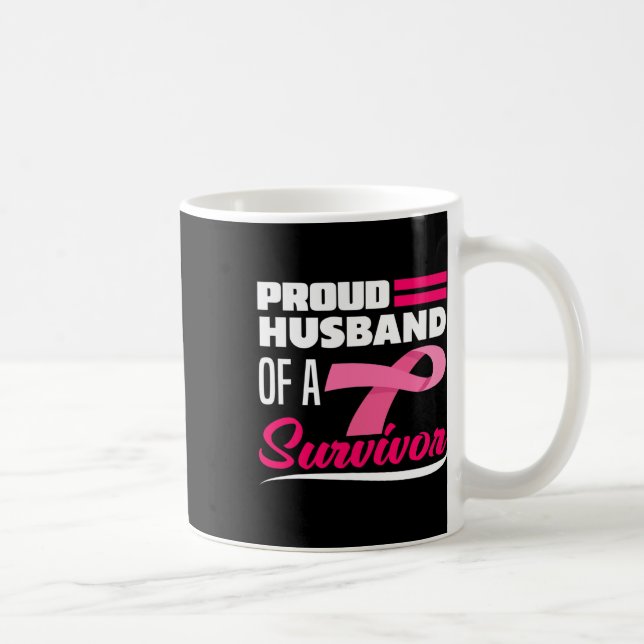 Stolzes Ehemann einer überlebenden Ehefrau Brustkr Kaffeetasse (Rechts)