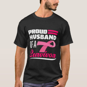 Stolzes Ehemann einer überlebenden Ehefrau Brustkr T-Shirt
