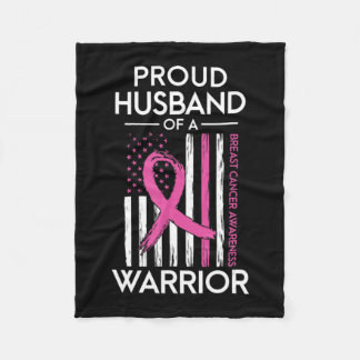 Stolzes Ehemann eines Brustkrebs-Kriegers Fleecedecke