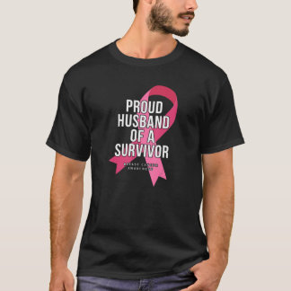 Stolzes Ehemann eines Überlebenden Brustkrebs Ausw T-Shirt
