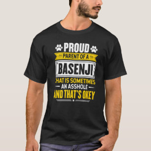 Stolzes Eltern eines Basenji Hundebesitzers Mama V T-Shirt